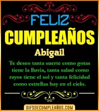 Frases de Cumpleaños Abigail